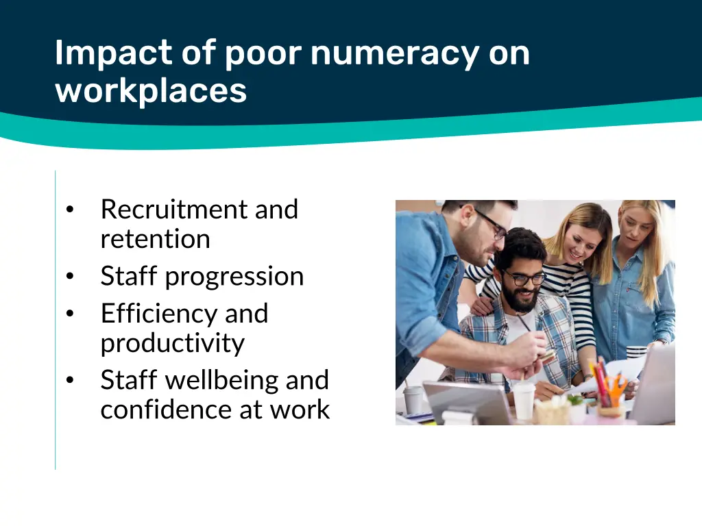 impact of poor numeracy on workplaces