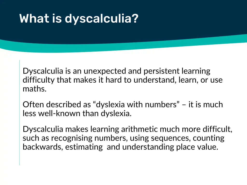 what is dyscalculia