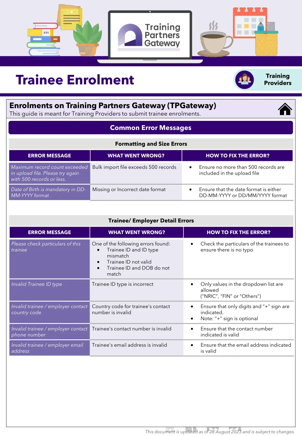 trainee enrolment 4