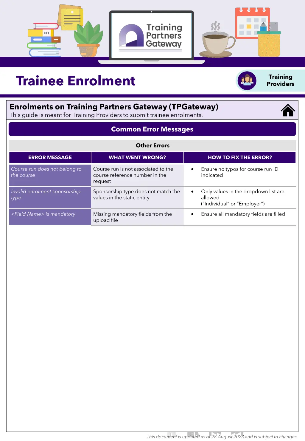 trainee enrolment 5