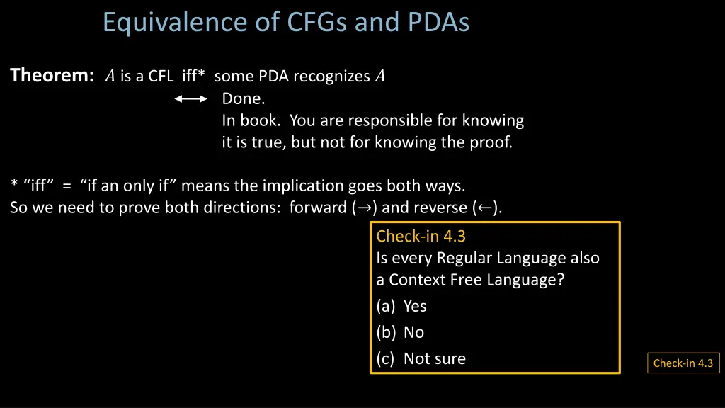 equivalence of cfgs and pdas