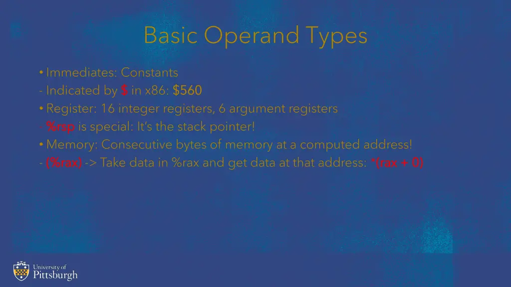 basic operand types