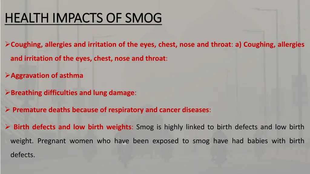 health impacts of smog health impacts of smog