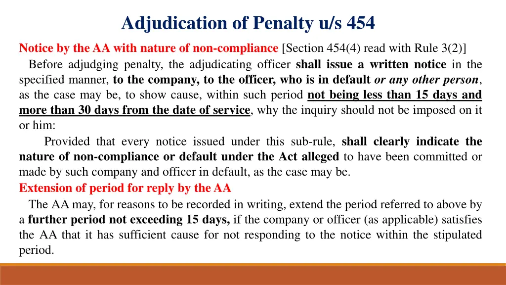 adjudication of penalty u s 454