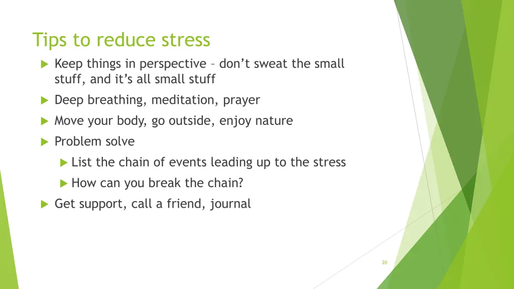 tips to reduce stress