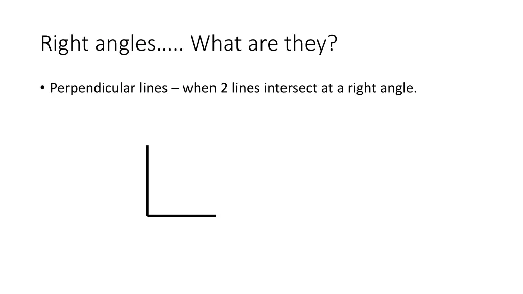 right angles what are they