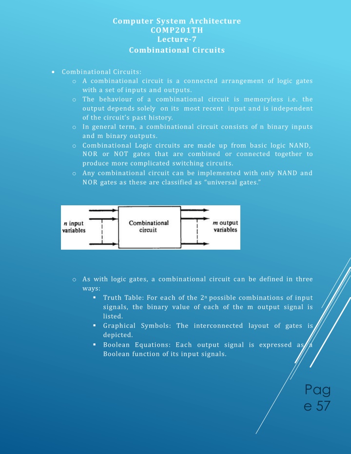 computer system architecture comp201th lecture