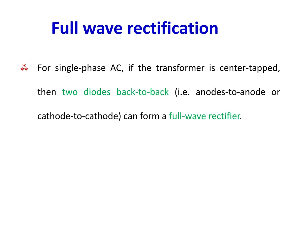 full wave rectification