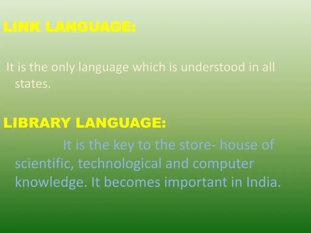 link language link language it is the only