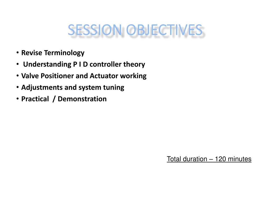 session objectives session objectives