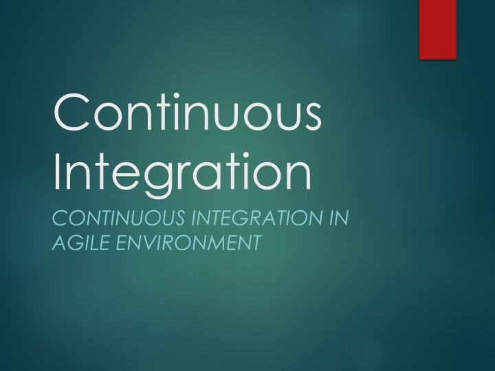 continuous integration continuous integration