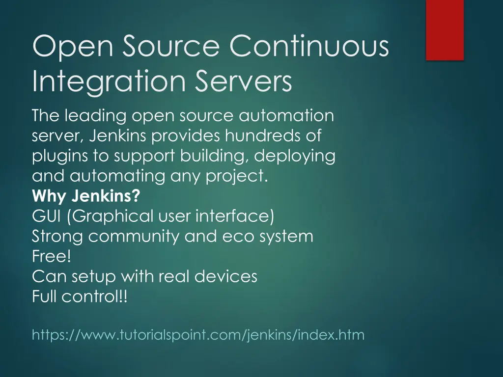 open source continuous integration servers