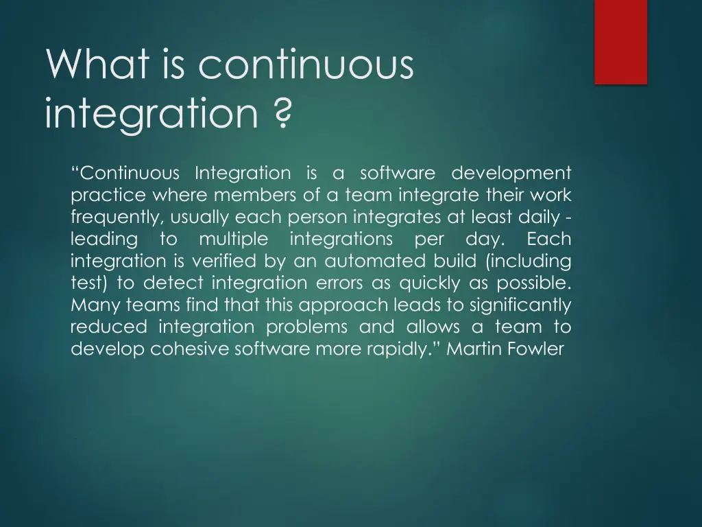 what is continuous integration