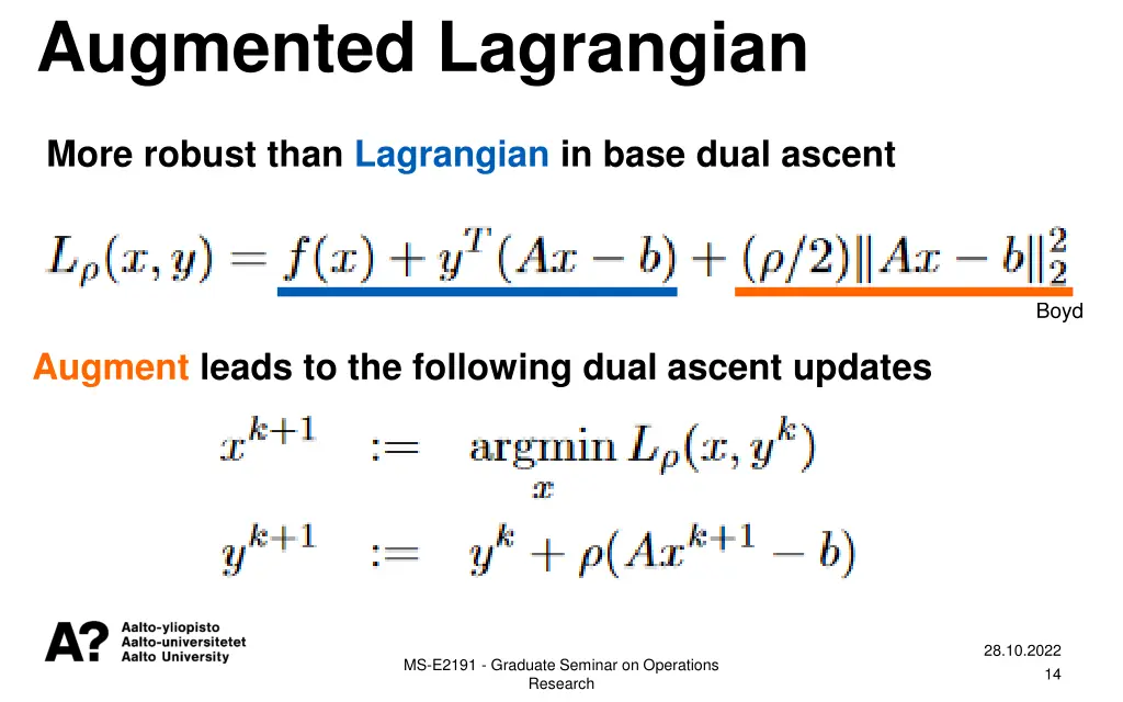 augmented lagrangian