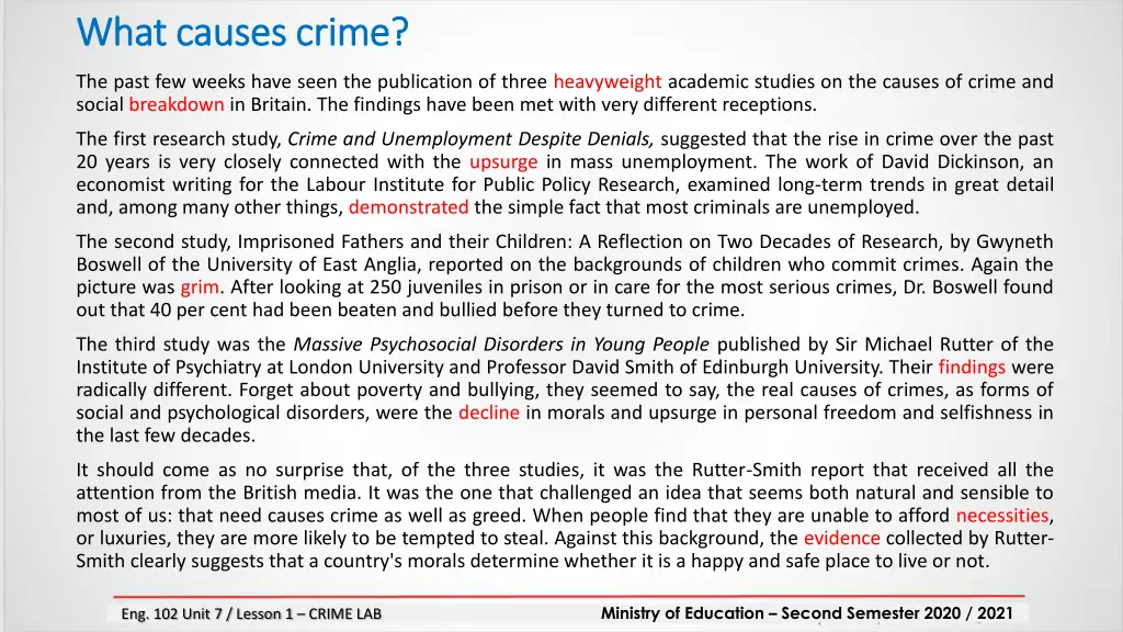 what causes crime what causes crime 7