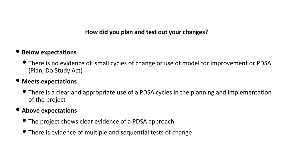 how did you plan and test out your changes