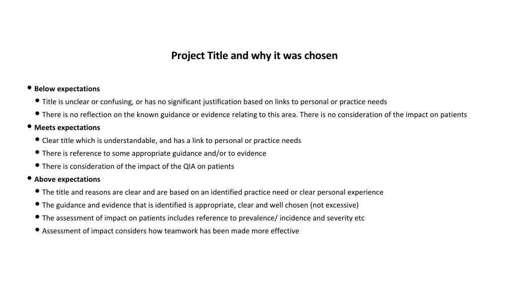 project title and why it was chosen