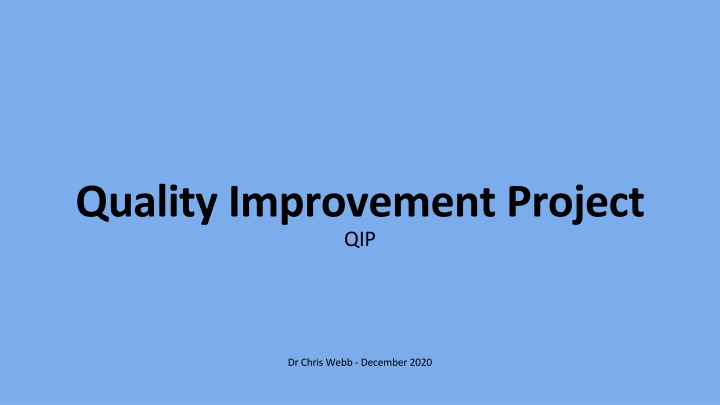 quality improvement project qip