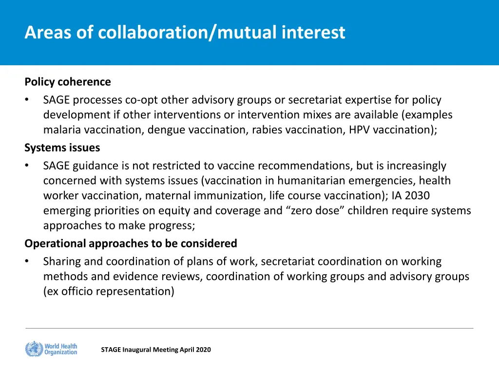 areas of collaboration mutual interest