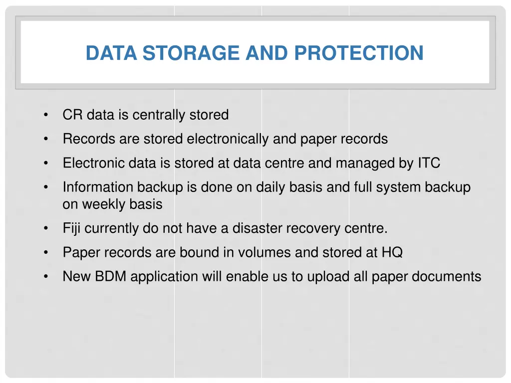 data storage and protection