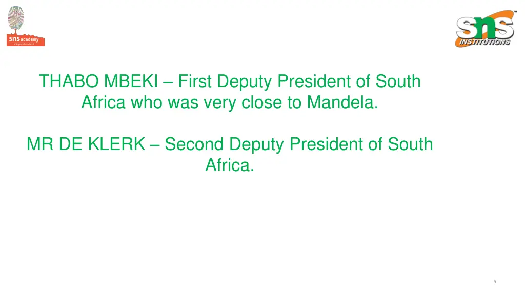 thabo mbeki first deputy president of south