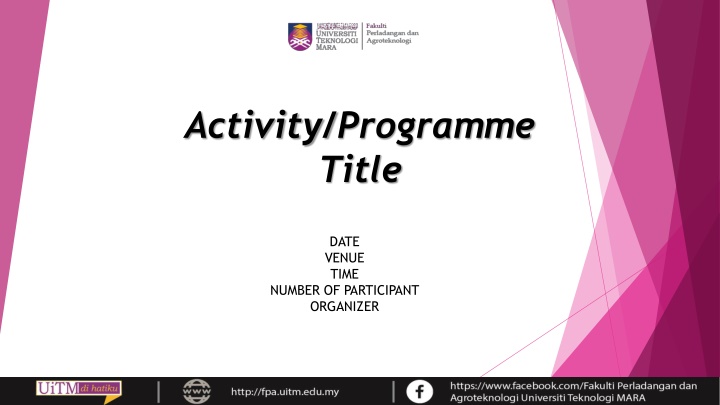 activity programme title