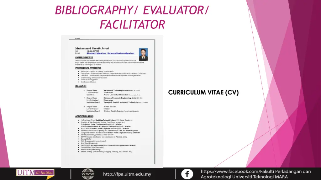 bibliography evaluator facilitator