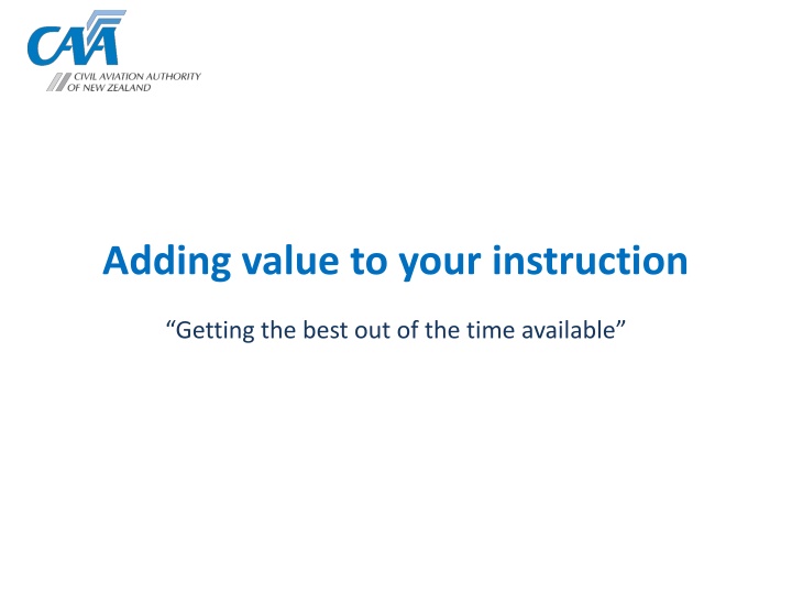 adding value to your instruction