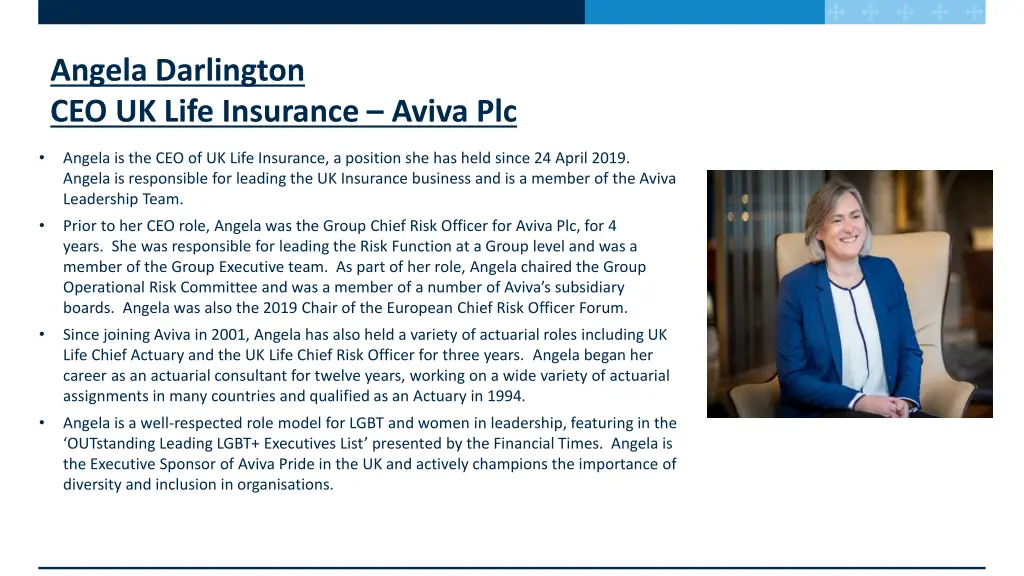 angela darlington ceo uk life insurance aviva plc