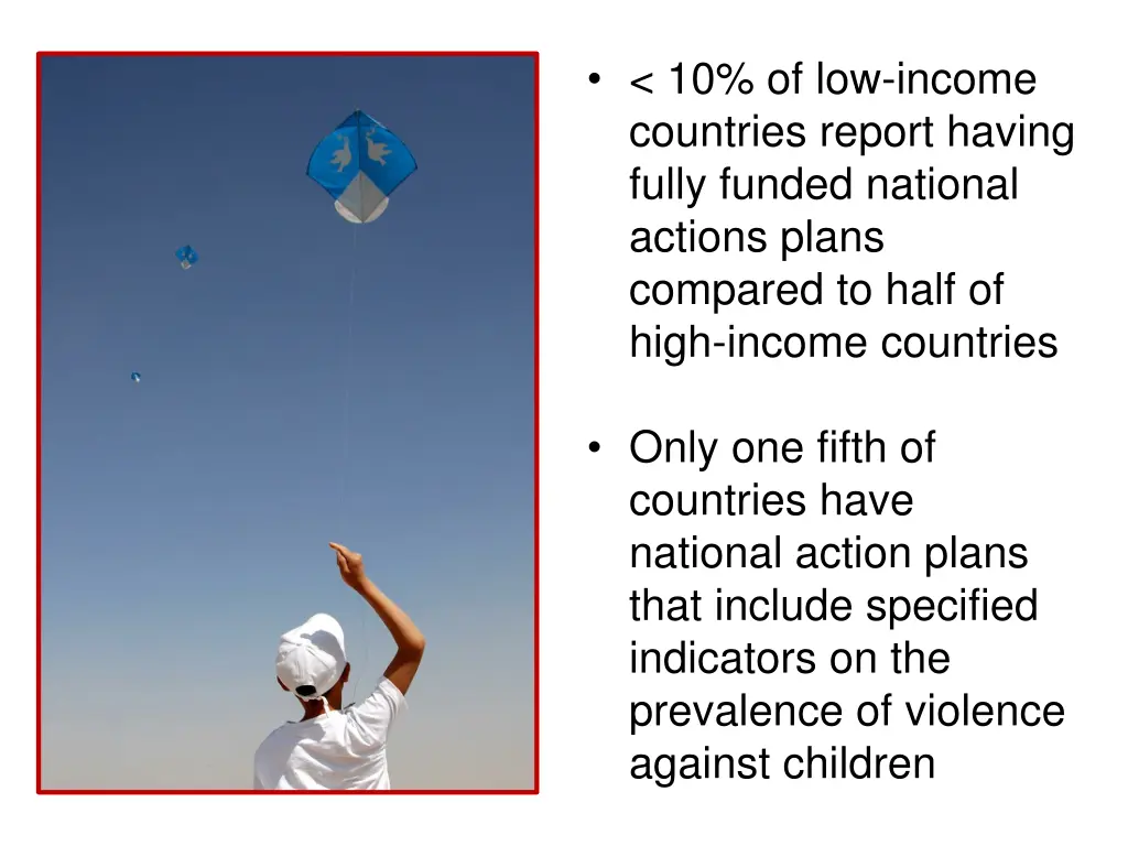 10 of low income countries report having fully