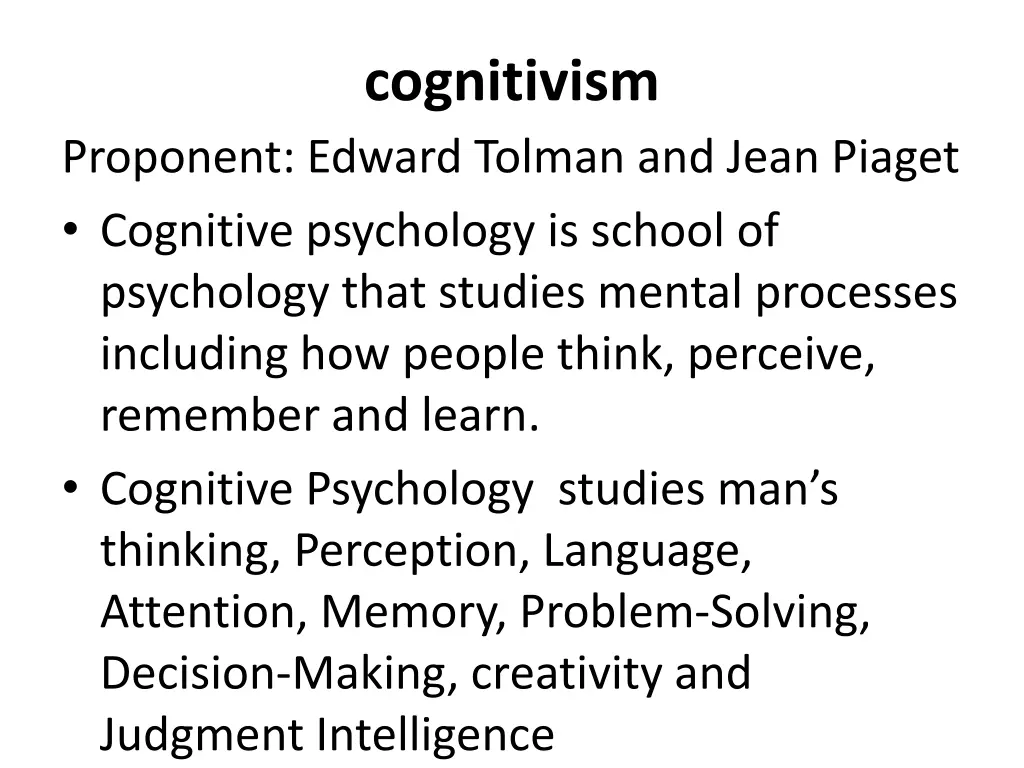 cognitivism