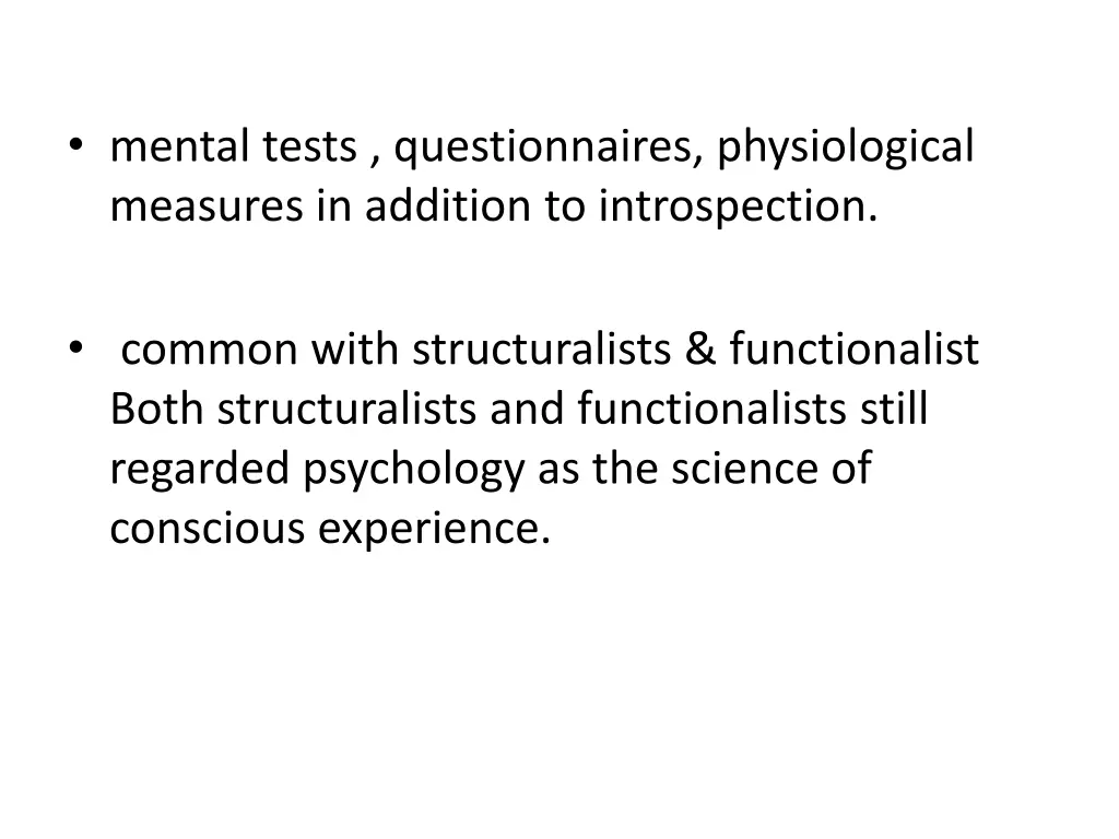 mental tests questionnaires physiological