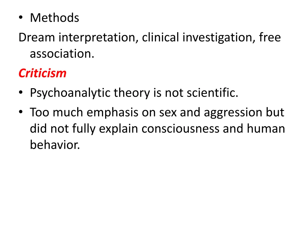 methods dream interpretation clinical