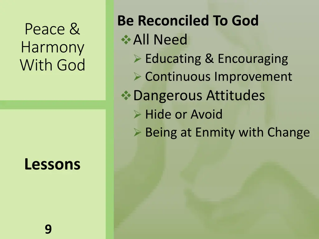 be reconciled to god all need educating