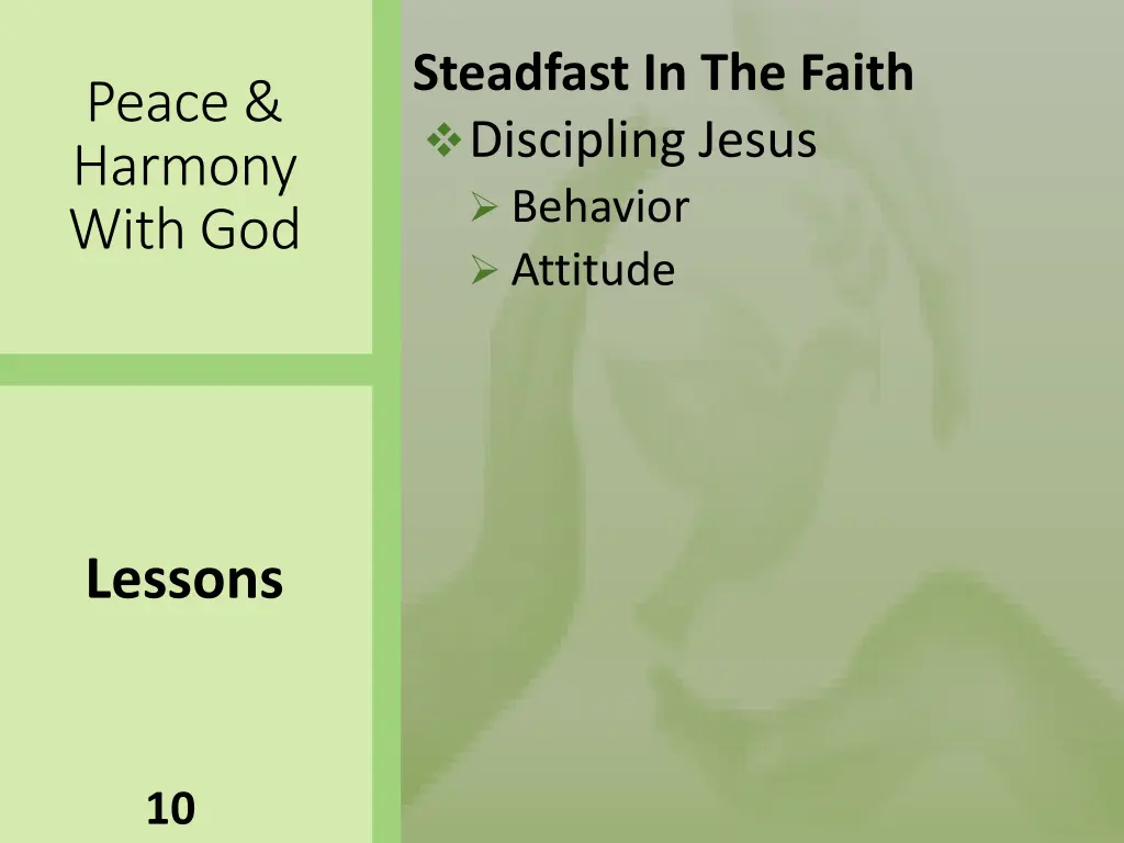 steadfast in the faith discipling jesus behavior