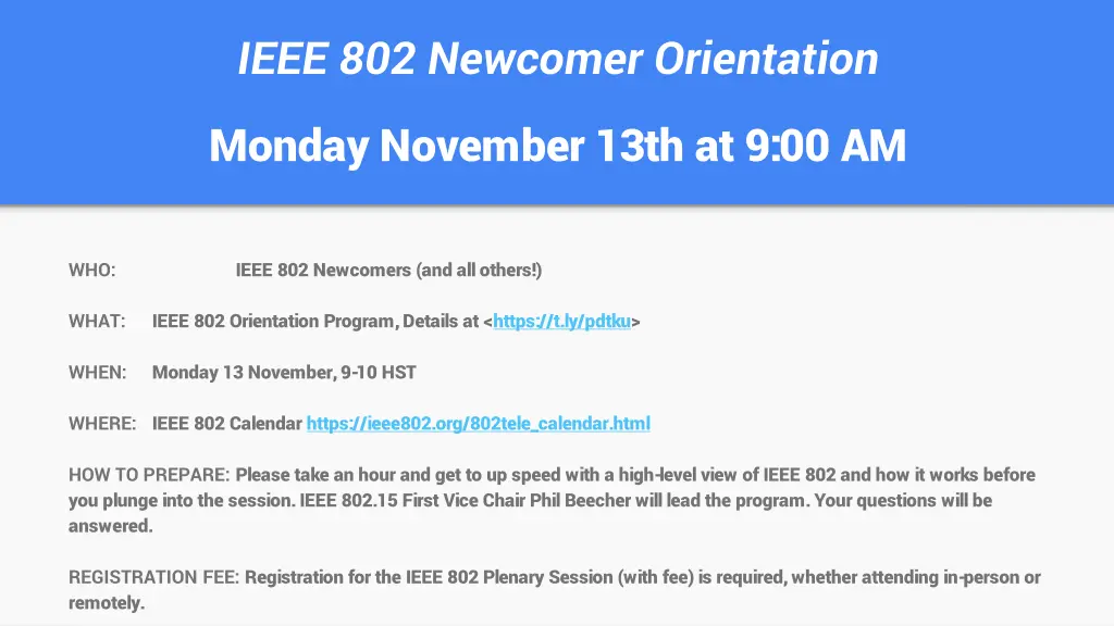 ieee 802 newcomer orientation