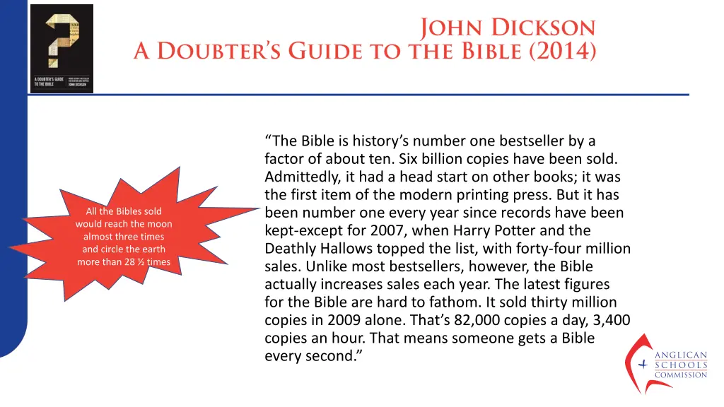 the bible is history s number one bestseller