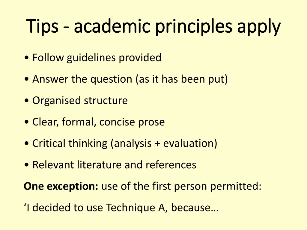 tips tips academic principles apply academic