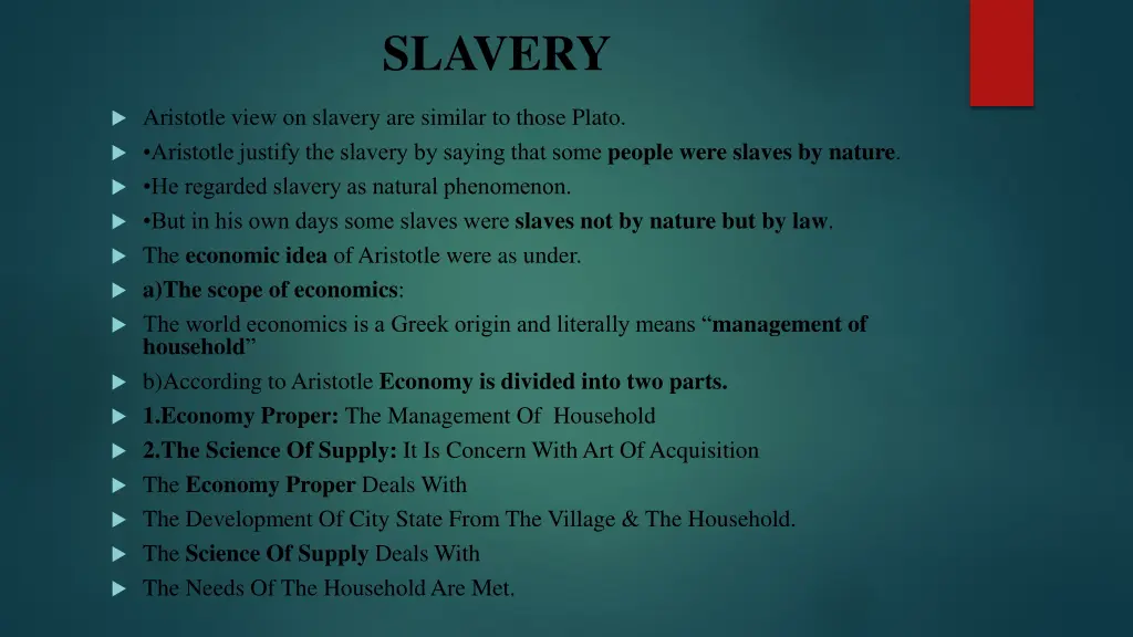 slavery