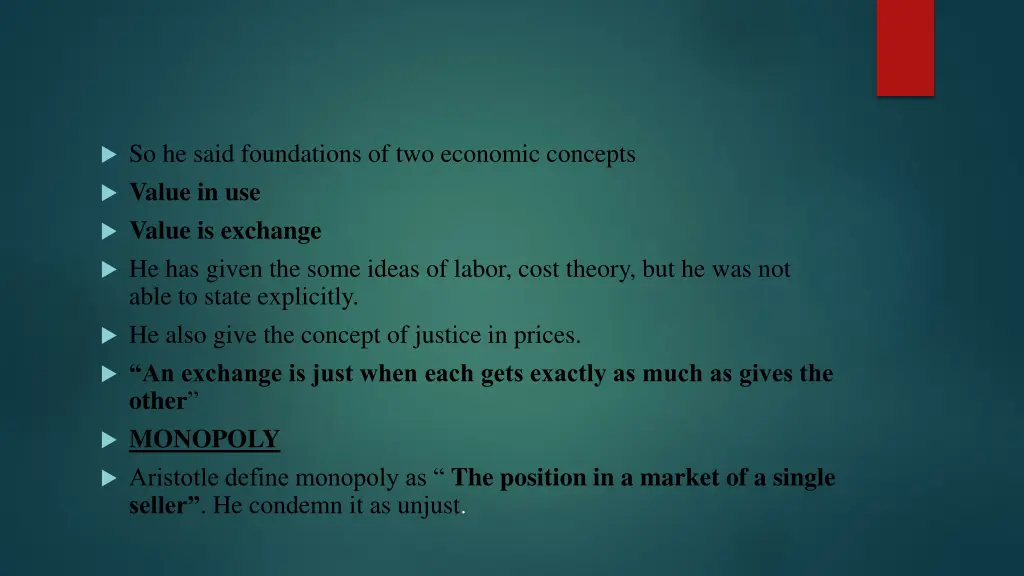 so he said foundations of two economic concepts