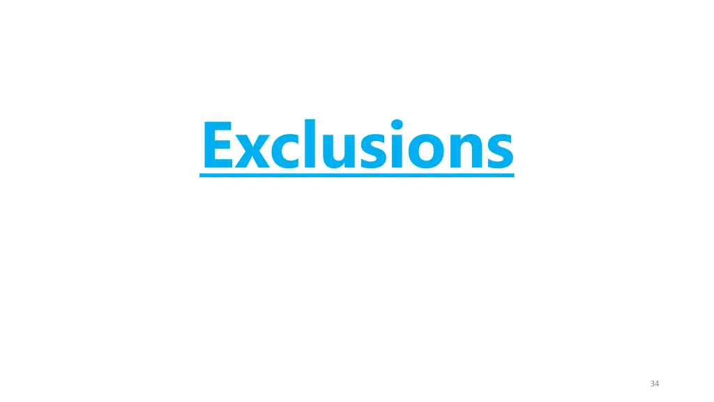 exclusions