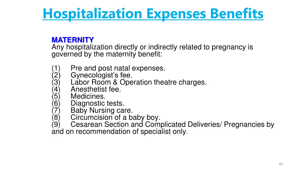 hospitalization expenses benefits 1