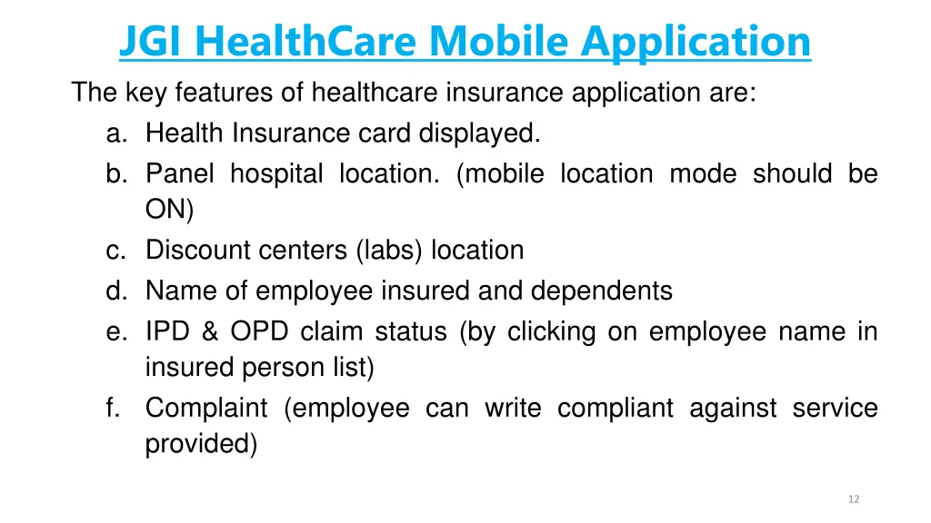 jgi healthcare mobile application