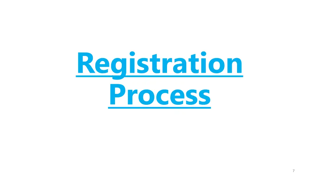 registration process