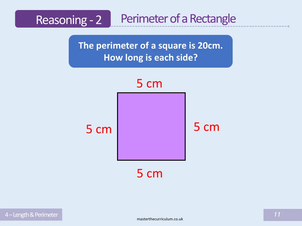 perimeter of a rectangle 10