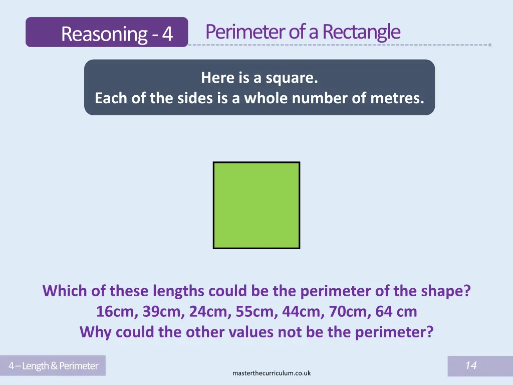 perimeter of a rectangle 13