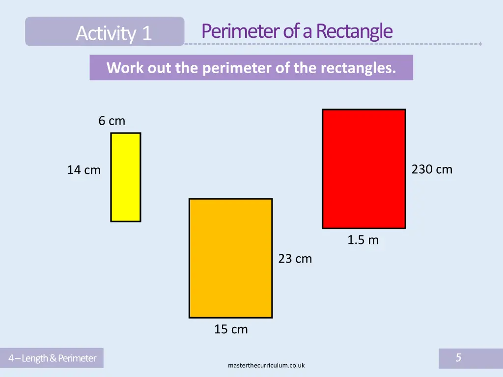 perimeter of a rectangle 4