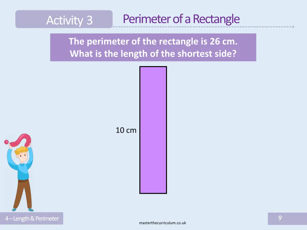 perimeter of a rectangle 8