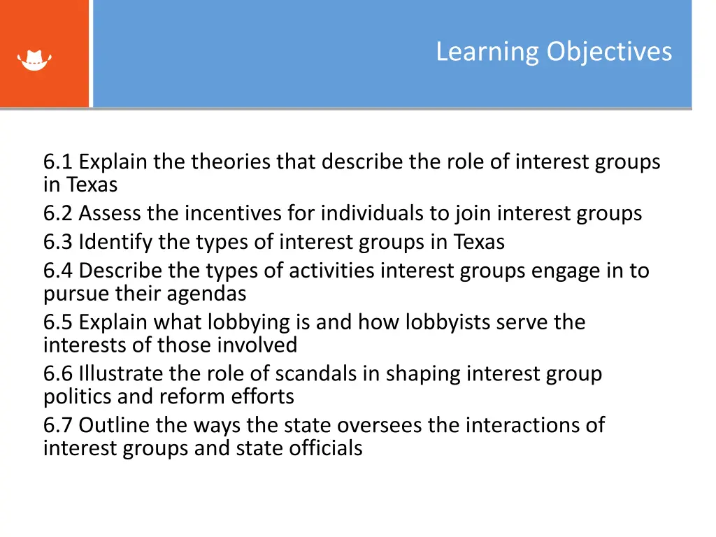 learning objectives