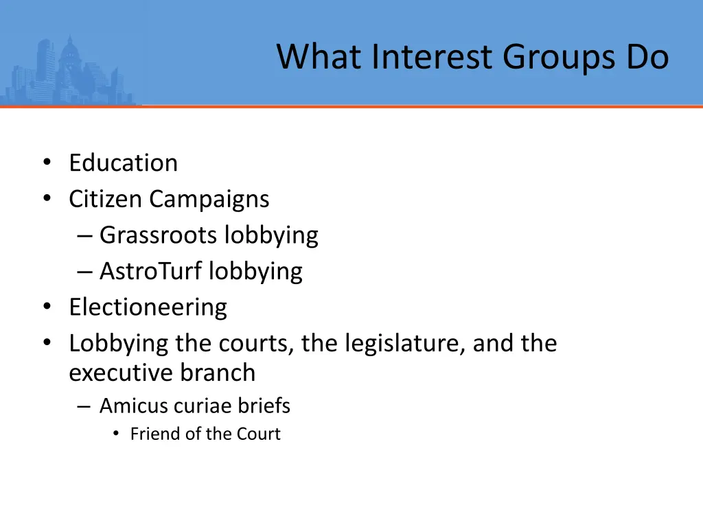 what interest groups do